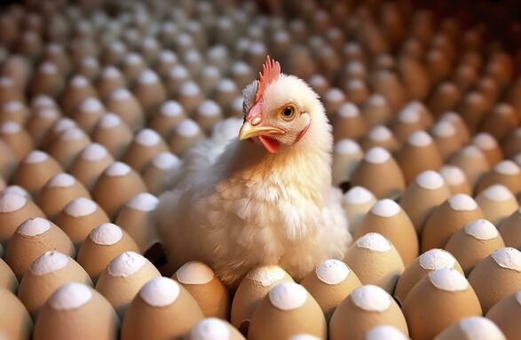 chicken-farm-with-many-healthy-chicken-and-fresh-eggs-ai-generative-free-photo